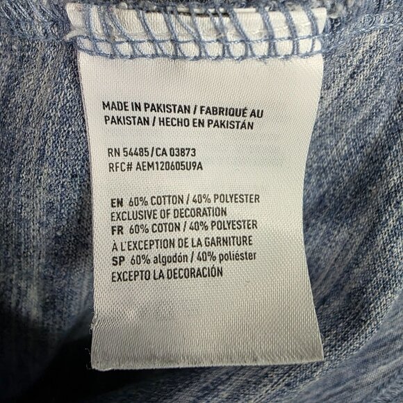 Mens American Eagle Heather Blue Polo Shirt Short Sleeve Cotton Blend Size S - Picture 4 of 8